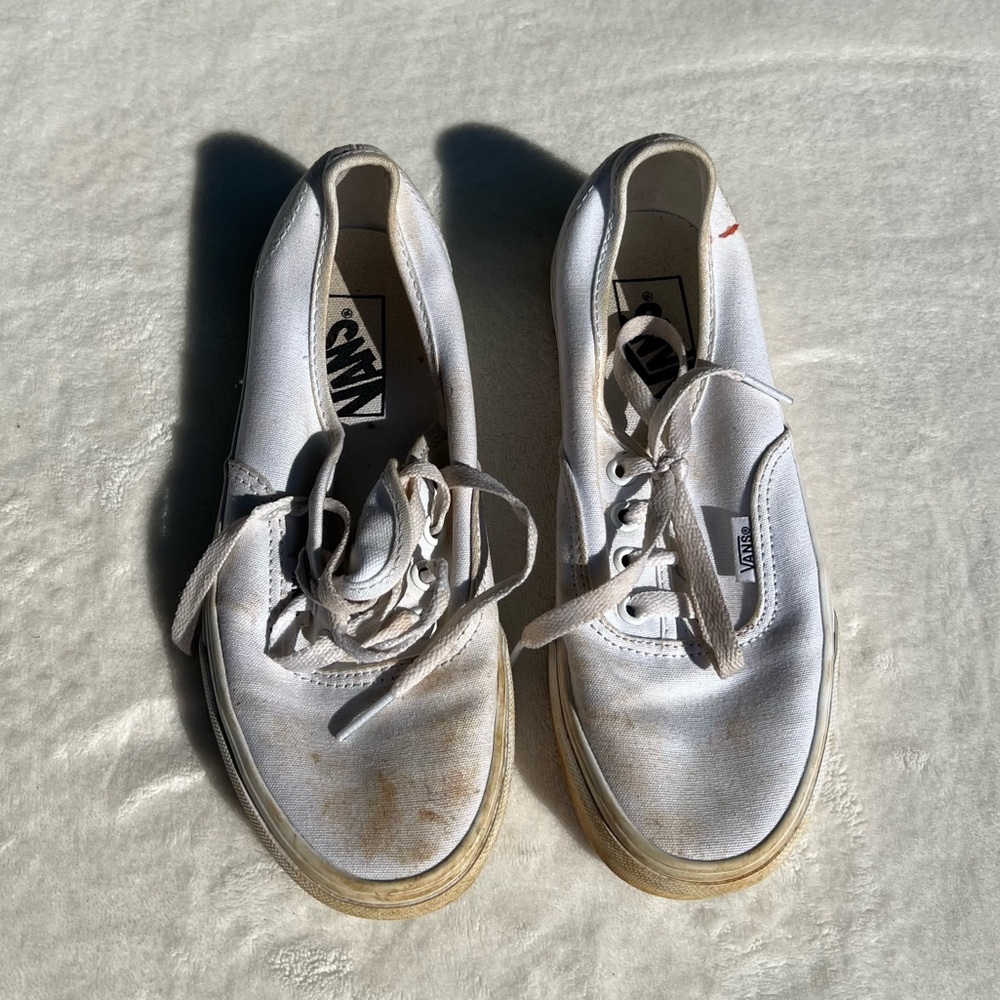 authentic white vans off the wall